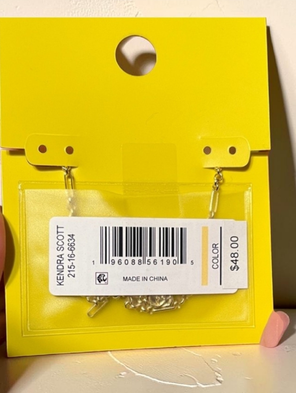 Kendra Scott Gold Over Brass White Shell Pendant Necklace, NWT, MSRP $48 - Picture 3 of 4